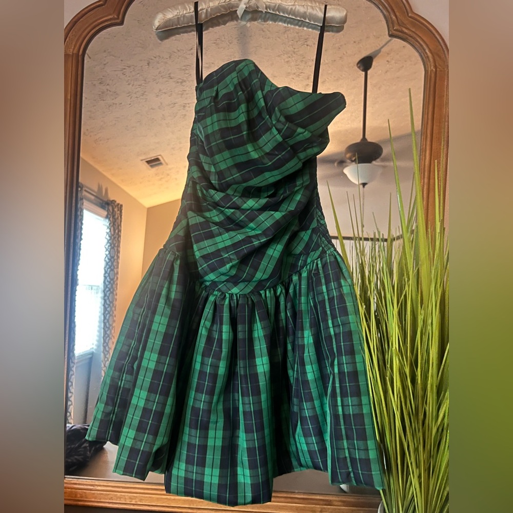 Luella for Target Green and Blue Plaid Dress